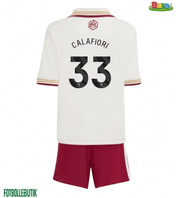 Arsenal Riccardo Calafiori #33 Tredjeställ Barn 2025-26 Kortärmad (+ Korta byxor)